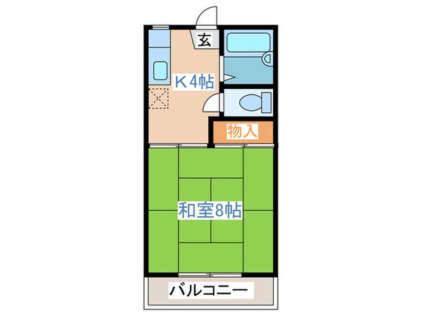 ハピネス古城Ⅱの物件間取画像